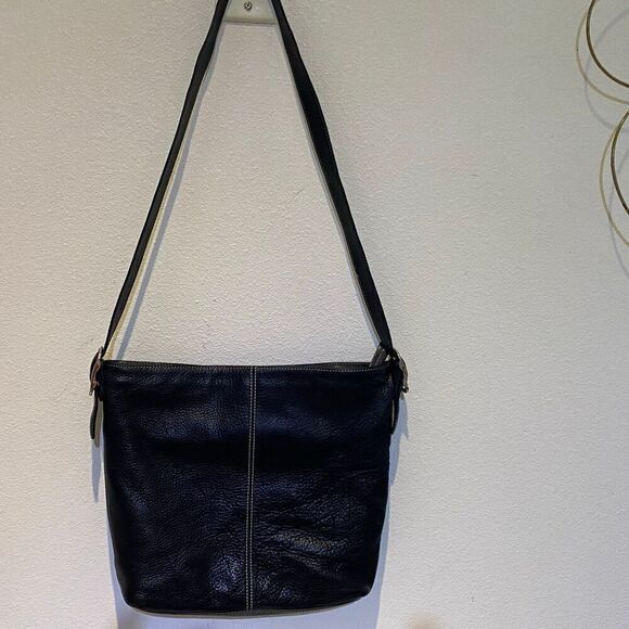 Giani Bernini Black PebbledLeather Shoulder Bag - Picture 2 of 11